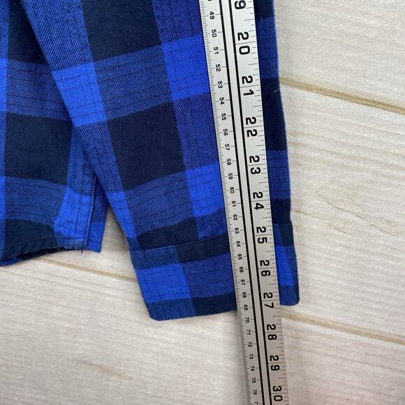 Stormtech Performance Flannel Shirt Mens XL Buffalo Plaid Blue Lumberjack Winter - Picture 9 of 12
